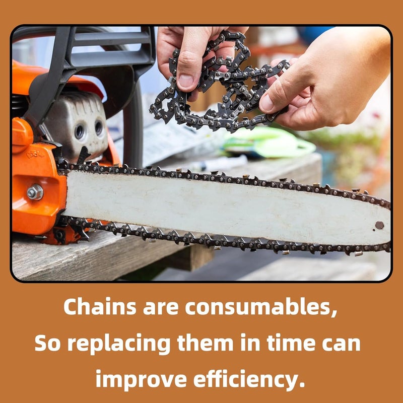 Fifchall 4 Pack 12 Inch Chainsaw Chain 1/4"LP Pitch .043" Gauge 64 Drive Links, Replacement Pole Saw Chain 12-inch Chainsaw Chains Fits for Stihl MSA120 C-B MSA140 C-B and More - Image 4
